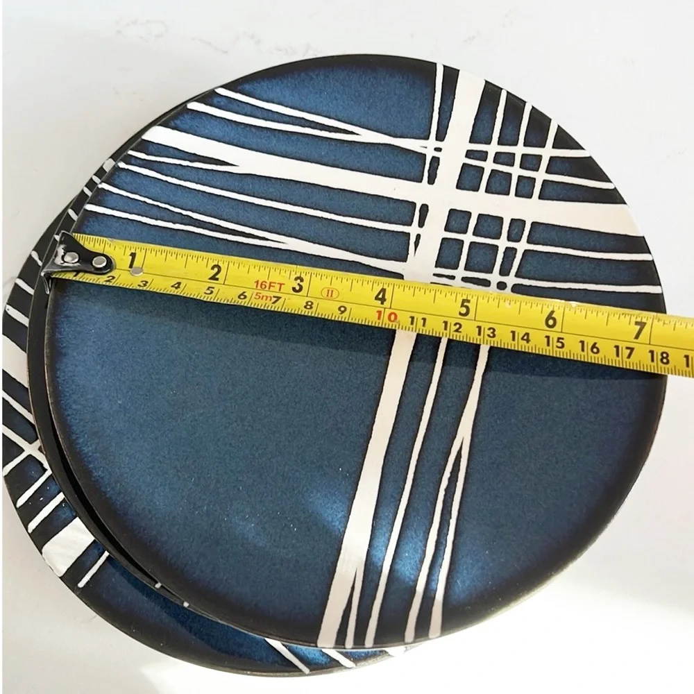 West Elm Deep Blue Ceramic Plate